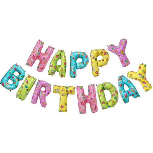 Мини-Надпись "Happy Birthday" из шаров (14''/36 см)