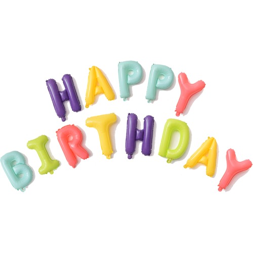 Мини-Надпись "Happy Birthday" из шаров (16''/41 см), макарунс