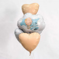  Сердце (18''/46 см), персиковый пух