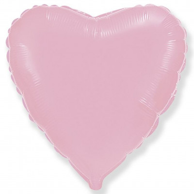  Сердце (18''/46 см), розовый макарунс