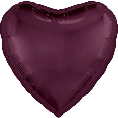  Сердце (18''/46 см), тёмная вишня