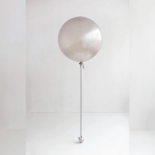 Большой серебряный шар (24''/61 см), металлик