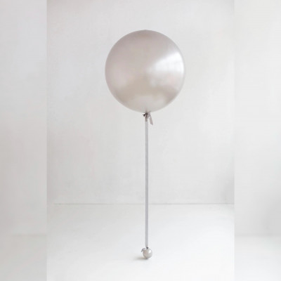 Большой серебряный шар (24''/61 см), металлик