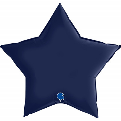Супер Ультра звезда (36''/91 см), темно-синий cатин