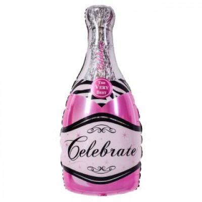 Бутылка Шампанского, розовая (37''/94 см)