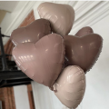 Сердце (18''/46 см), какао (сатин)