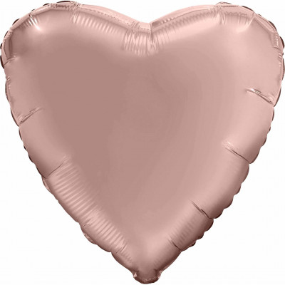  Сердце (18''/46 см), розовое золото (сатин)