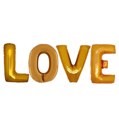 Шары LOVE (40''/102 см), Золото