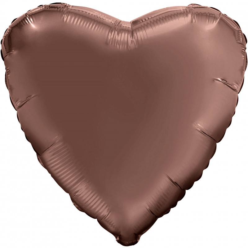 Сердце (18''/46 см), какао (сатин)