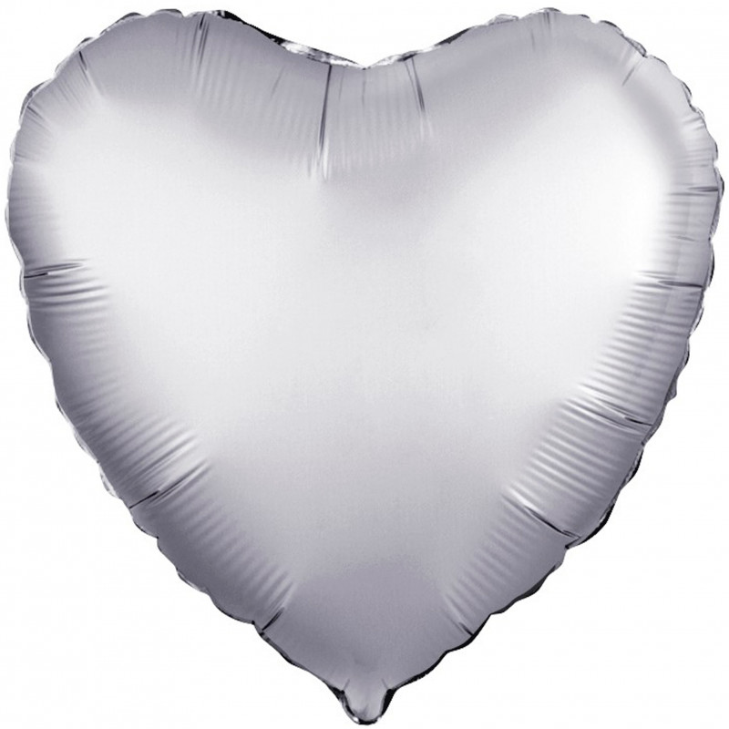 Сердце (18''/46 см), платина (сатин)