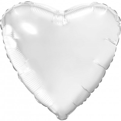  Сердце (18''/46 см), белый блеск