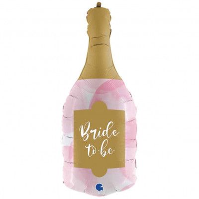 Бутылка свадебного шампанского, розовая (36''/91 см)