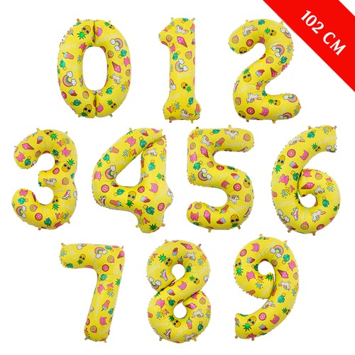 Шары цифры с гелием (40''/102 см), Веселые картинки