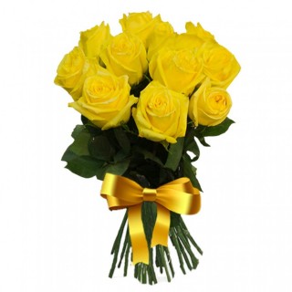 Букет из 9 жёлтых роз "Пени Лайн" (Россия)