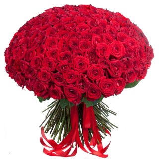 Букет из 151 красной розы "Рэд Наоми" (Россия)