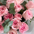 Букет из 19 пионовидных роз "Pink Ohara"