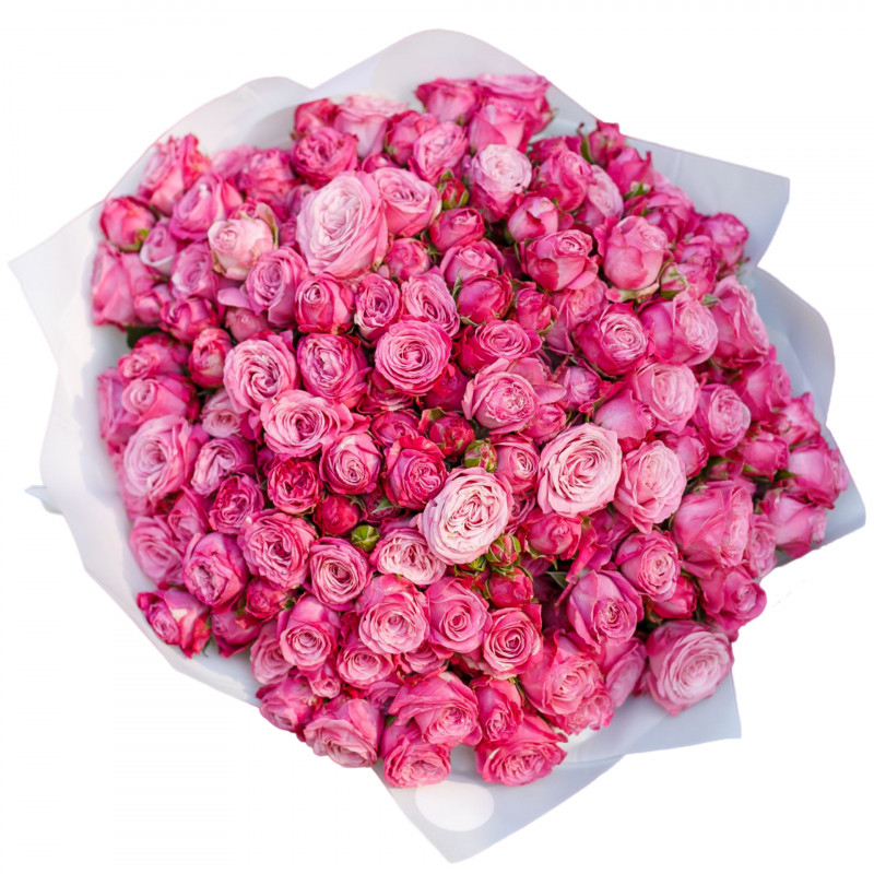 Букет из 39 кустовых роз "Леди Бомбастик"