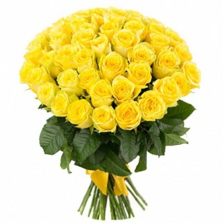 Букет из 55 жёлтых роз "Пени Лайн" (Россия)