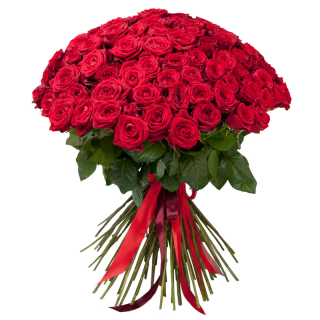 Букет из 75 красных роз "Рэд Наоми" (Россия)