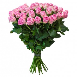 Букет из 39 розовых роз "Аква" (Россия)