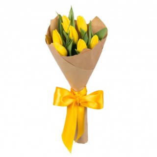 Букет из 7 жёлтых тюльпанов