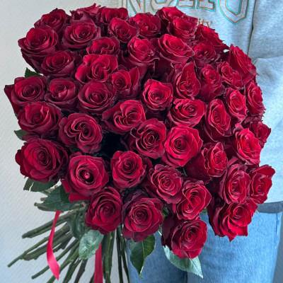 Букет из 49 красных роз "Эксплорер" (Эквадор)
