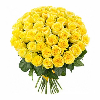 Букет из 75 жёлтых роз "Пени Лайн" (Россия)